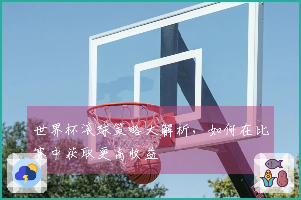 世界杯滚球策略大解析，如何在比赛中获取更高收益